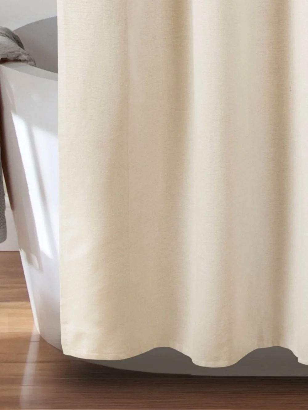 New Lush Decor Ciel Tassel Shower Curtain Elegant Cream Ruffle Shower Curtain